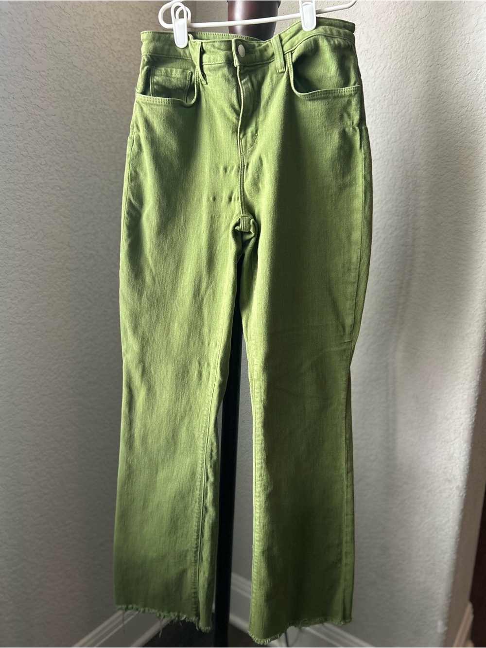 L'AGENCE Olive Green Denim Trousers